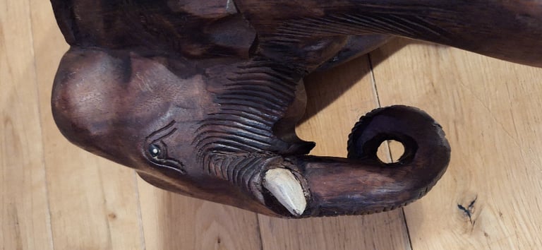 Wooden carved elephant 35cm × 35cm × 18cm