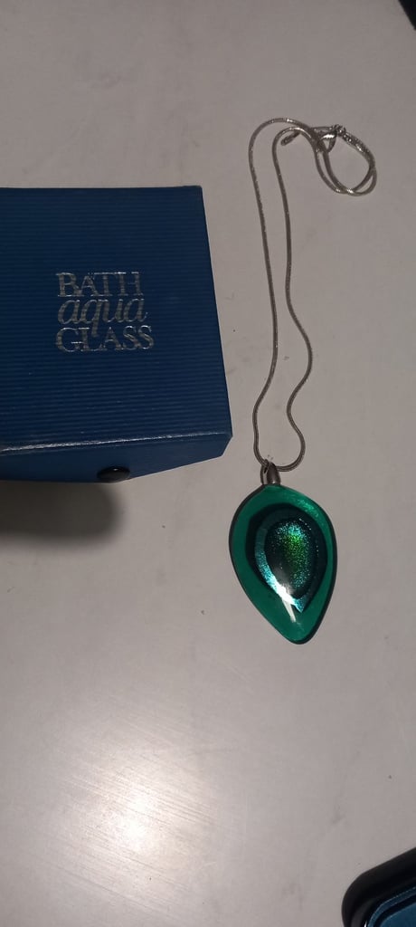 Bath Aqua Glass Pedant