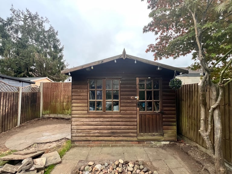 image for 10x8 Timber Log Cabin Shed – Solid & Great Condition