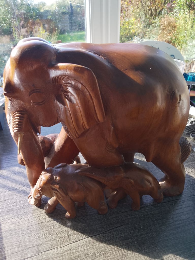 image for Vintage Hardwood Elephant 