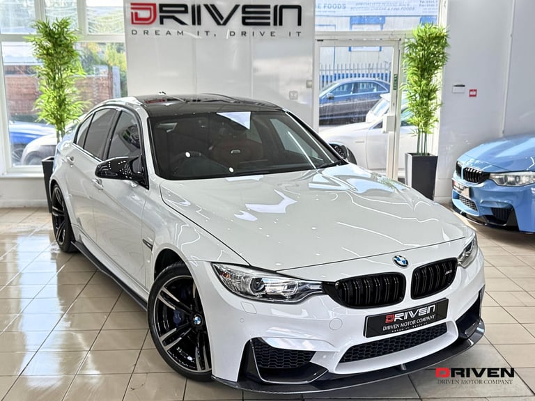 HUGE SPEC! BMW M3 3.0 BiTurbo DCT 4DR SALOON + CARBON + RED LTHR + FREE&nbsp;DELIVERY