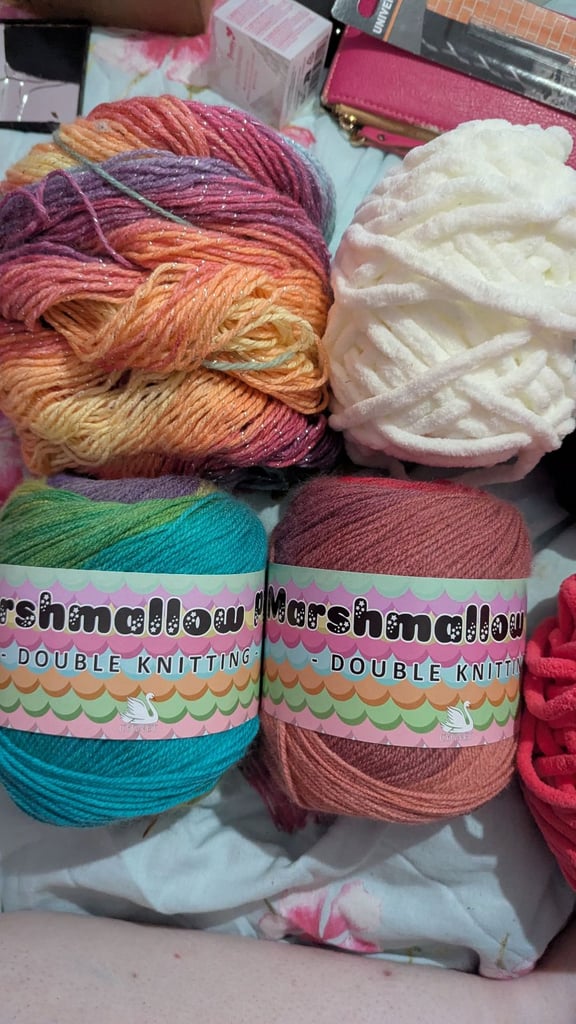 Yarn/wool for knitting or crochet x12 large rolls