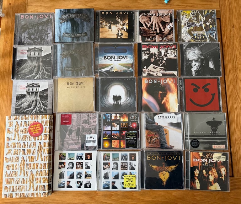 image for Bon Jovi CD/DVD Collection. Main Albums / Singles / Solo Albums from Jon, Richie and David. 
