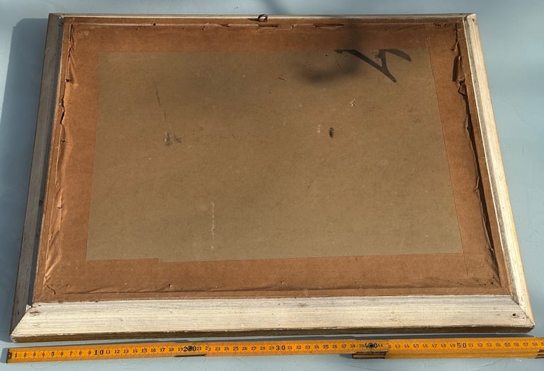 ANTIQUE FRAMED CHINESE SILK EMBROIDERY TAPESTRY PICTURE, 78x45cm - 1900s - WILL POST!