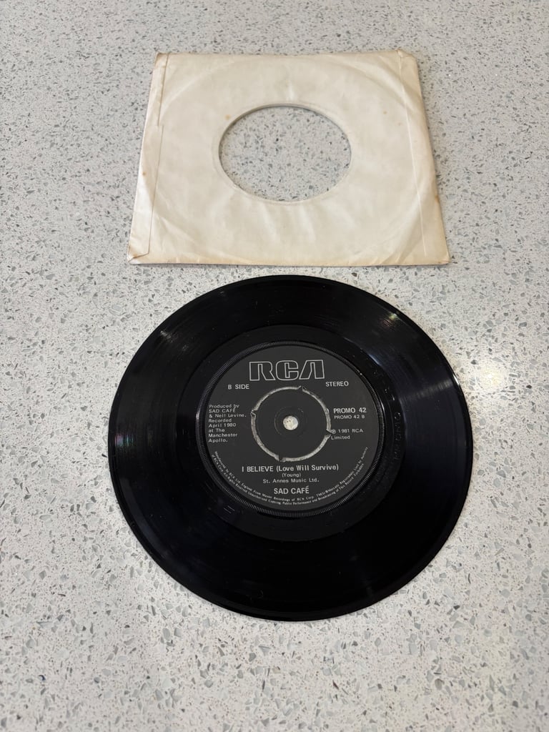 Sad Cafe Black Rose promo 7 inch vinyl 