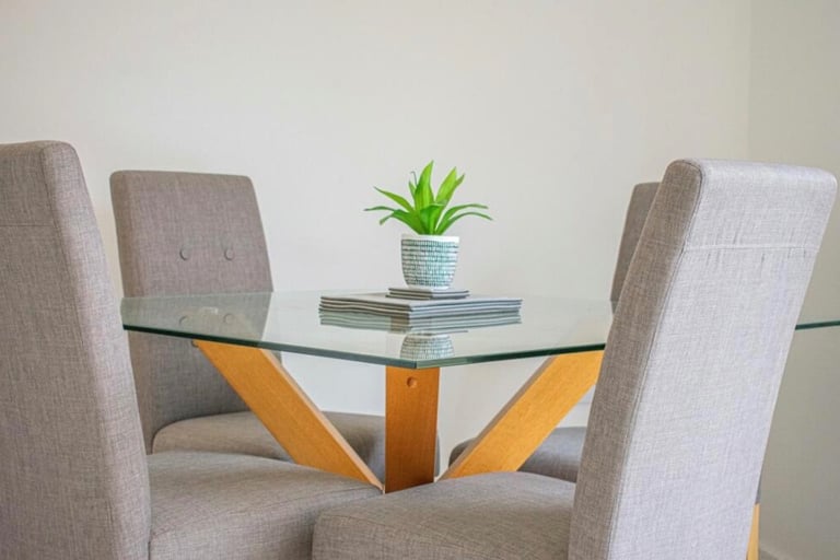 image for Dining Table (Oak & Glass) 