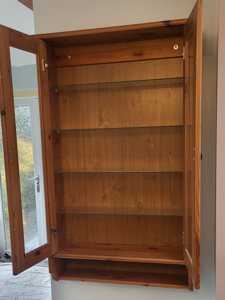 Cd/ Dvd Pine  Cabinet  , storage unit 