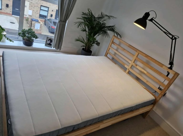 IKEA double bed with mattress 