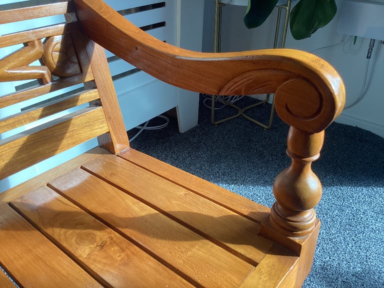 SOLID TEAK CHILDREN'S BENCH , REDUCED TO £70