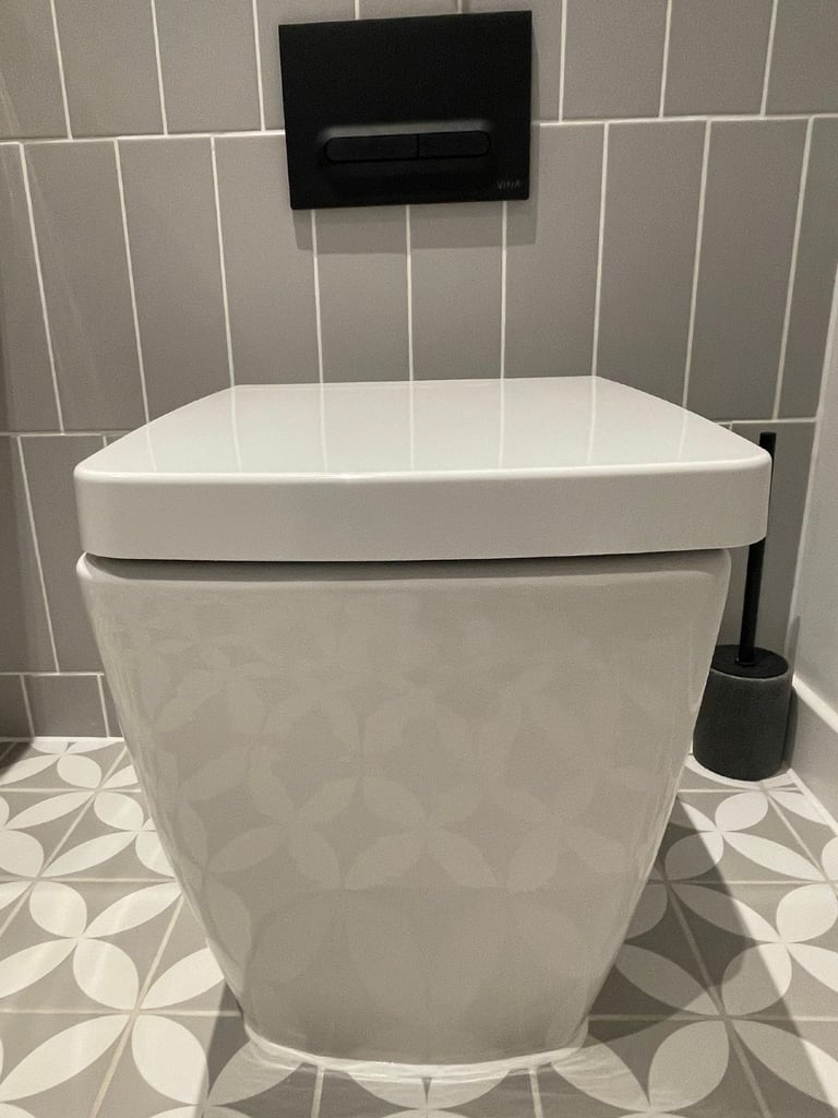 Vitra back to wall toilet with soft closing toilet seat 