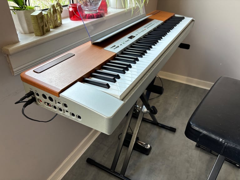 Yamaha digital stage piano + stand, stool, and case