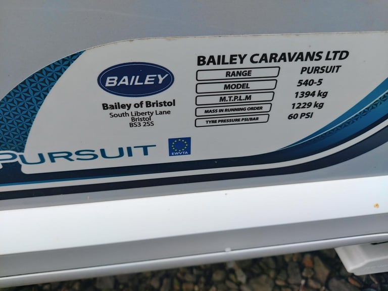 2014 Bailey Pursuit 540 5 Berth Fixed Bunks Caravan Motor Mover