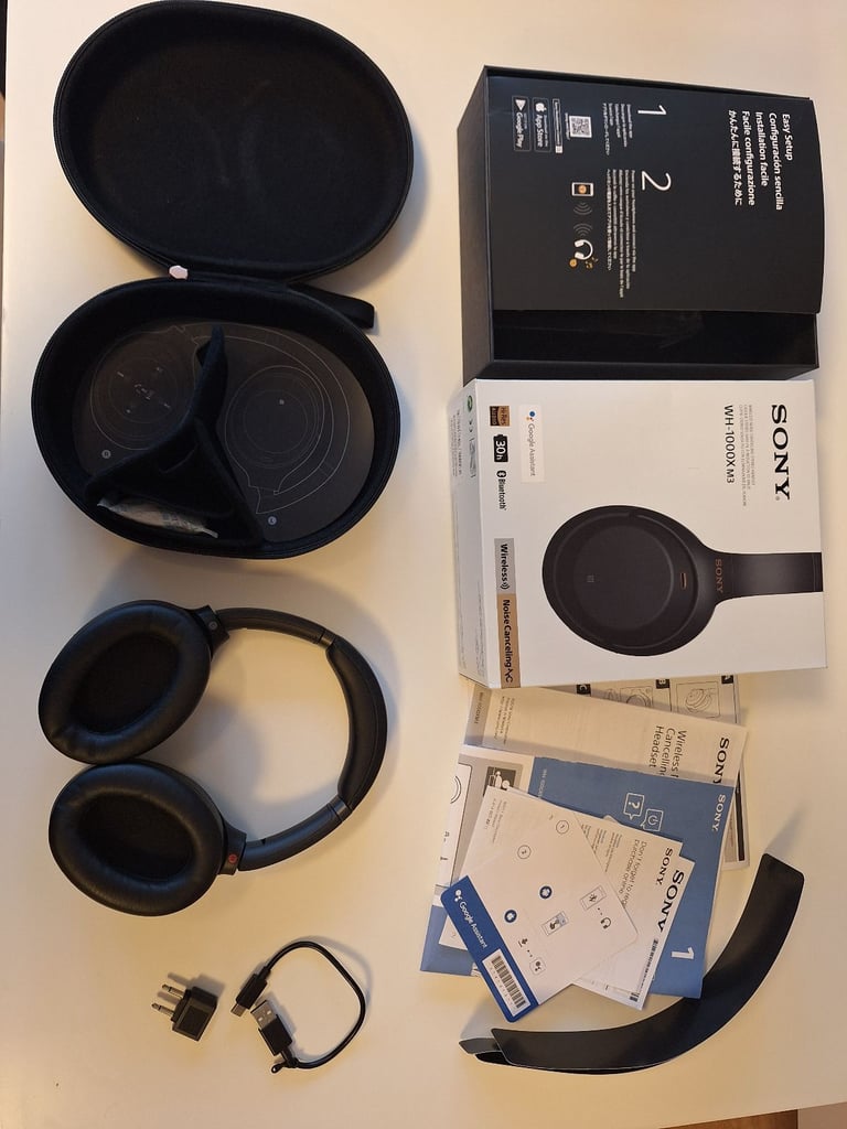 image for Sony WH-1000XM3 Wireless Bluetooth Noise-Cancelling Over-Ear Headphones, Black