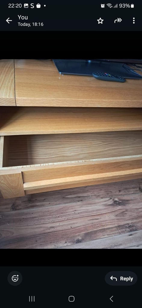 TV unit size in picture.  Kitchen Table