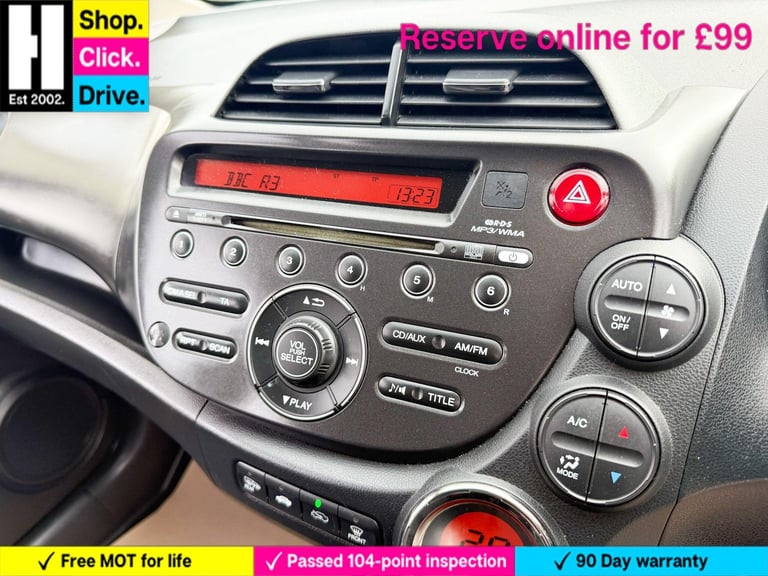 2013 Honda Jazz 1.4 i-VTEC ES Plus Hatchback 5dr Petrol CVT Euro 5 (99 ps) HATCHBACK Petrol Autom...