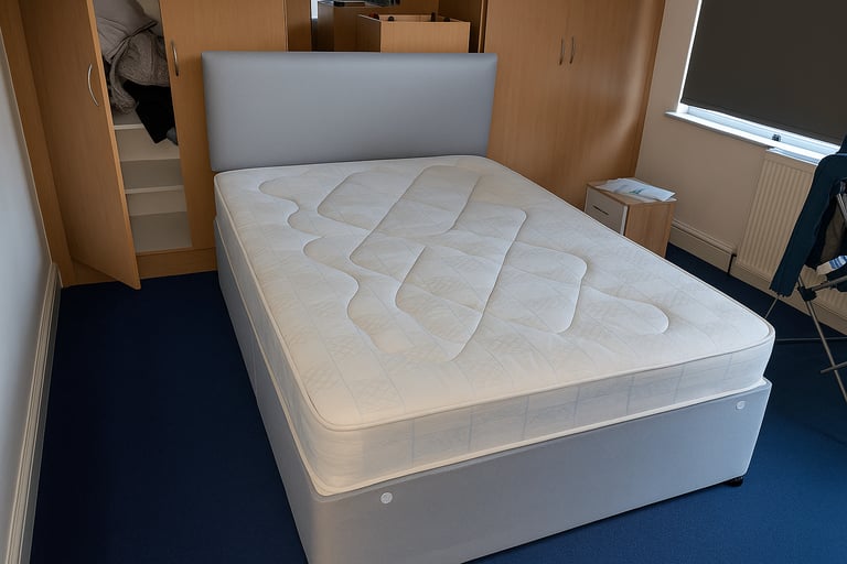image for Plush Upholstered Divan Bed – Single, Small Double, Double and King Size Options