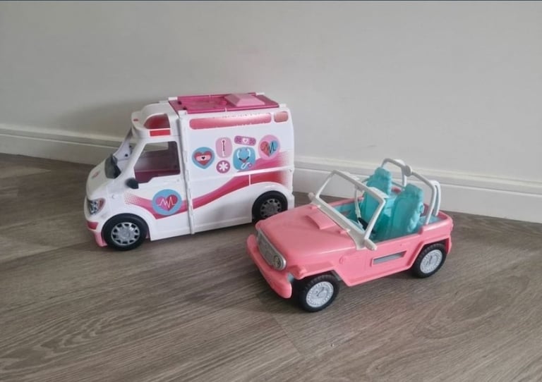 image for Barbie Ambulance and Barbie Jeep