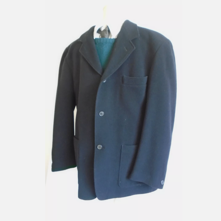 image for MARKS AND SPENCERS St. MICHAEL M&S WOOL RICH JACKET NAVY 40 INCH SHORT 40S