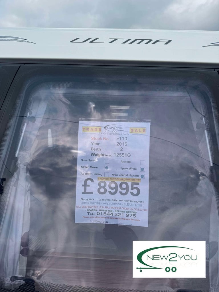 2015 Lunar ULTIMA 470 2 Berth Caravan - STOCK E110