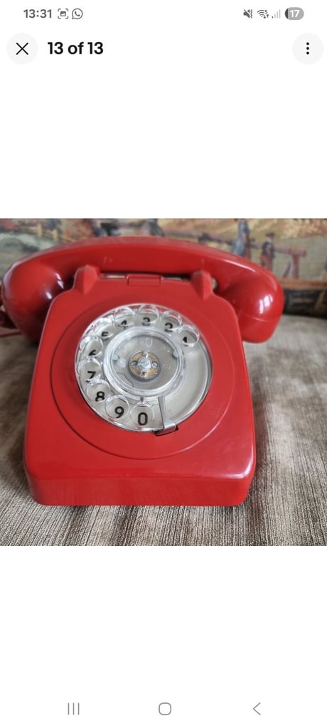 Vintage 1970s Red GPO Retro Telephone 706 F