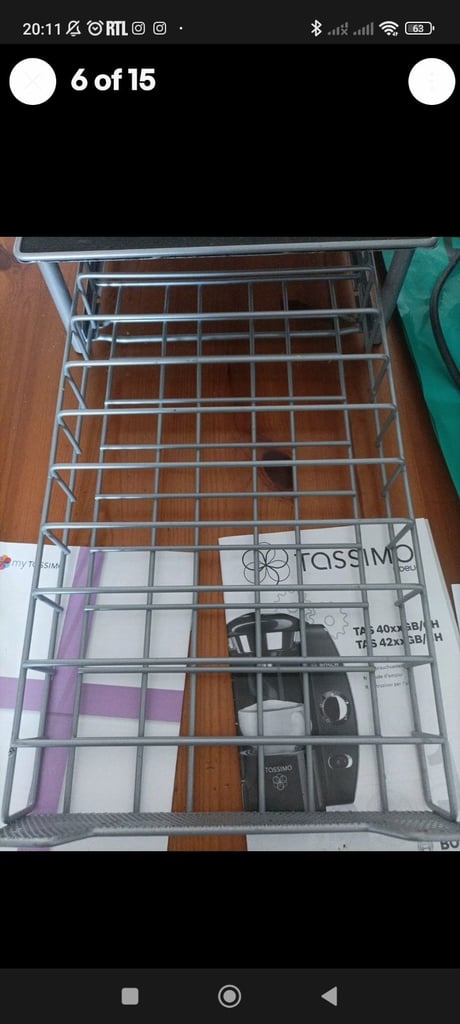 Bosch Tassimo Fidelia pod holder cleaning disc  used