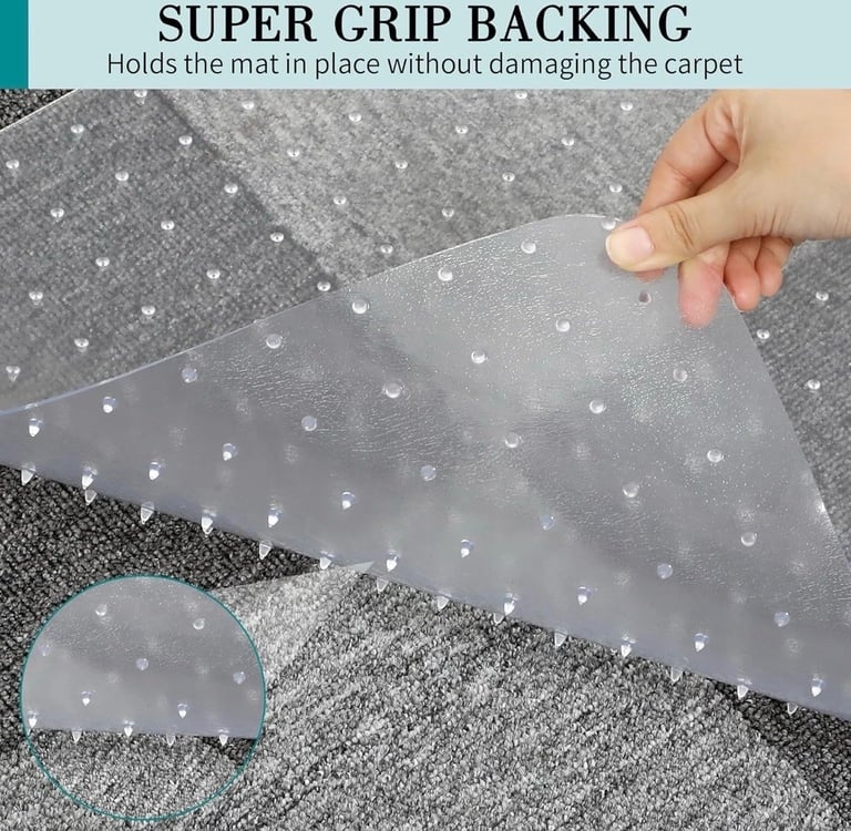 New in box . BesWin 90 x 120 cm Transparent Office Chair Mat – Carpet Protection & Easy Glide