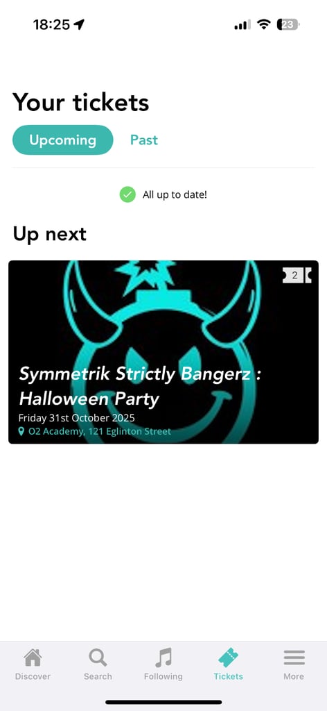 2 x symmetrik tickets 