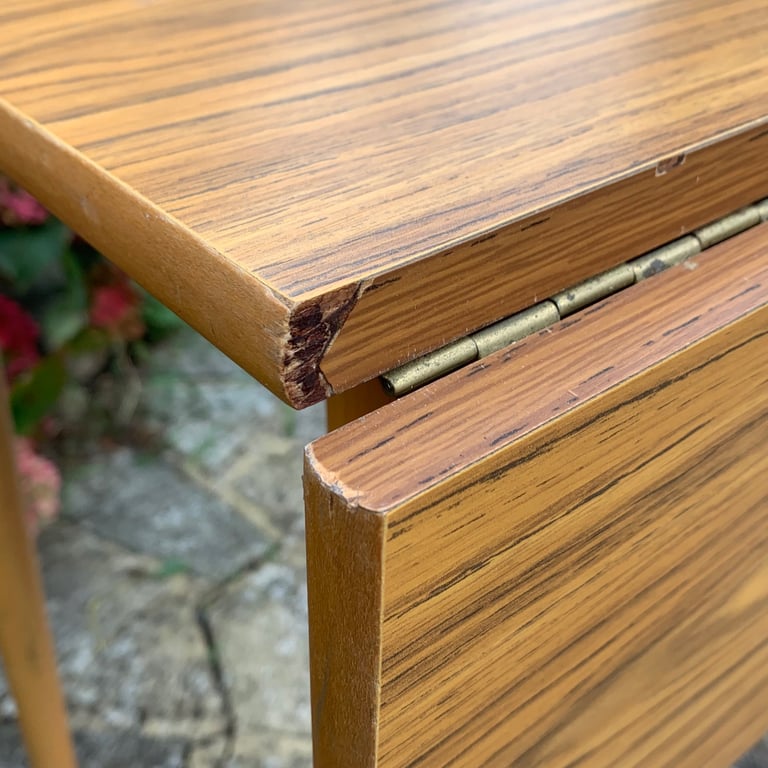Vintage Formica Drop Leaf Dining Table 