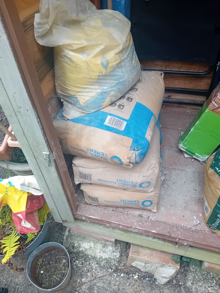image for 3 half bags cement, 2 bags sand 