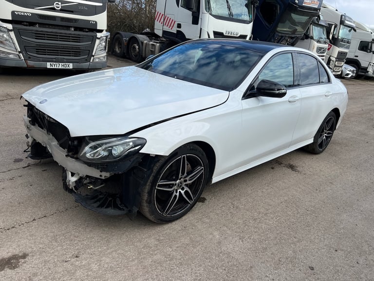 2018 MERCEDES BENZ E CLASS AMG LINE 2.0 DIESEL WHITE AUTO DAMAGED SALVAGE CAT N 