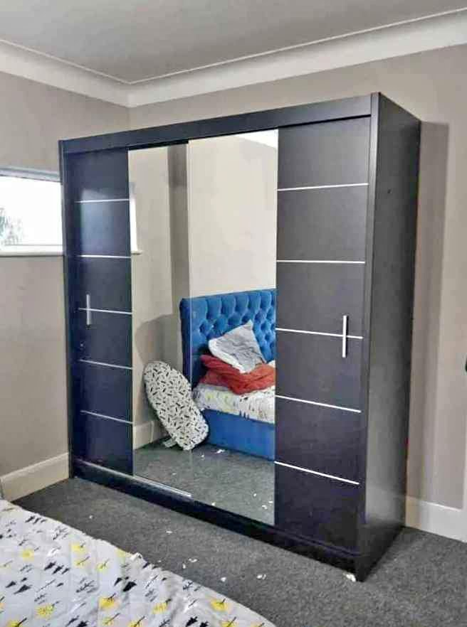 2&3 door wardrobe, sliding mirror doors wardrobes with drawers, shelfs, rails free delivery, COD