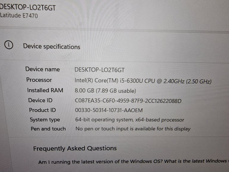Dell latitude e7470