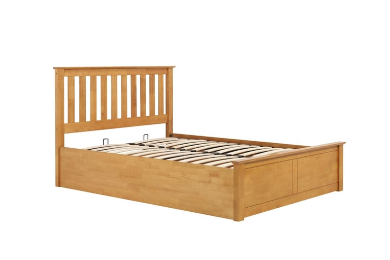 Birlea Phoenix Ottoman Bed Frame – 135cm Double, Oak Finish – Brand New in Box