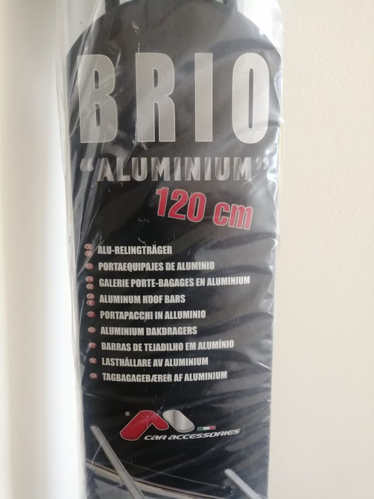 (New) Menabo BRIO - Aluminium Roof bars for cars - 120 cm Silver