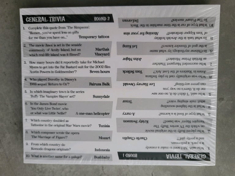 Complete Pub Quiz Game