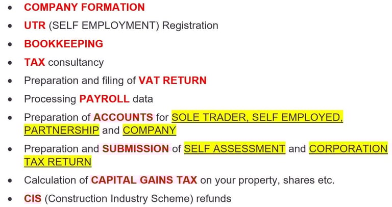 image for Accountancy & Tax Services - Licenced Accountants - Tax Returns, Company Accounts