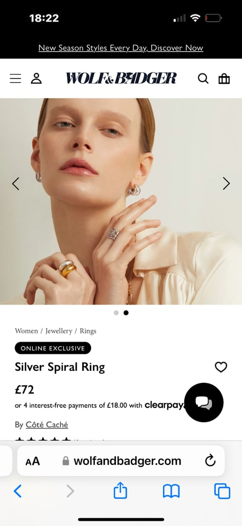 image for Beautiful silver ring BNIB