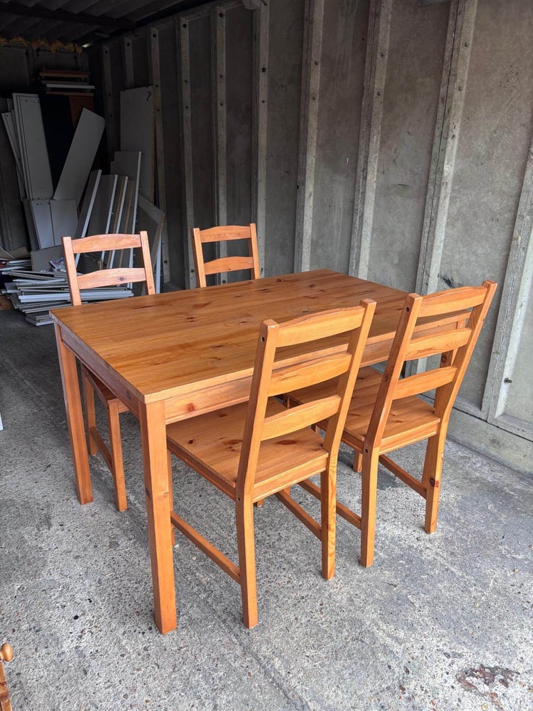 image for Ikea jokkmokk table and chairs 
