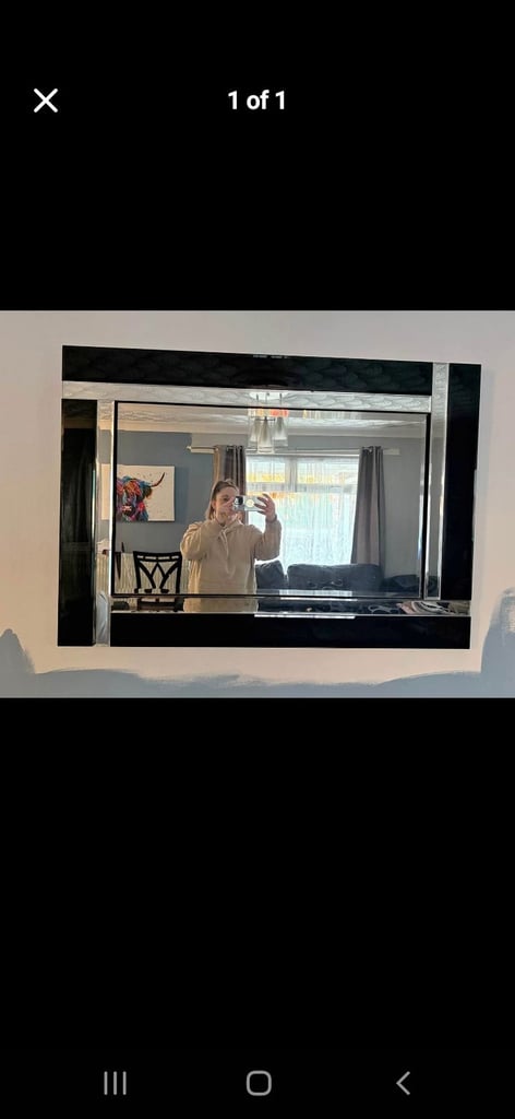 image for Beautiful black and silver mirror  mirror 