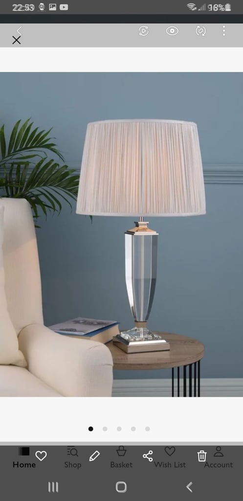 image for Laura Ashley grand carson ,table lamp with white shade 