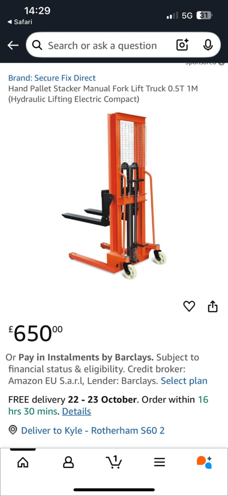 Hydraulic Pallet Stacker