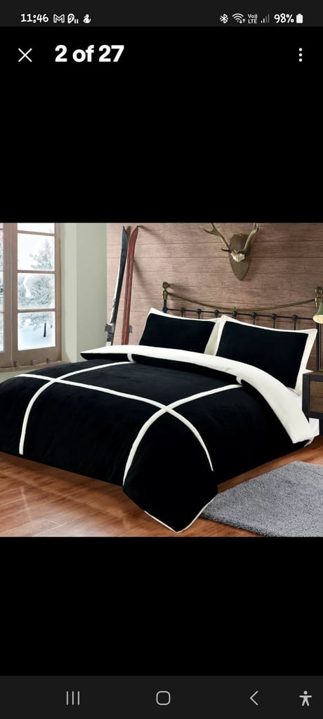 Black/White soft Double Duvet Set