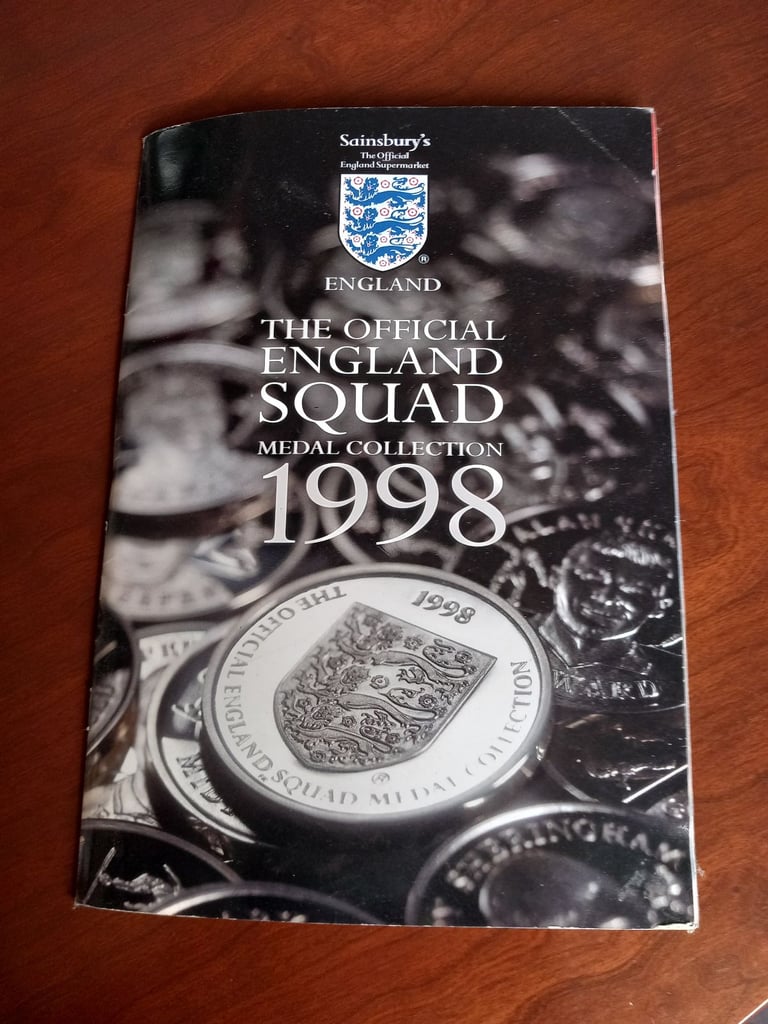 image for THE OFFICIAL ENGLAND SQUAD MEDAL COIN COLLECTION 1998 COMPLETE SET