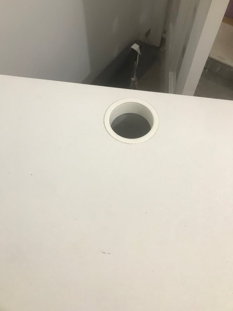 White office desk