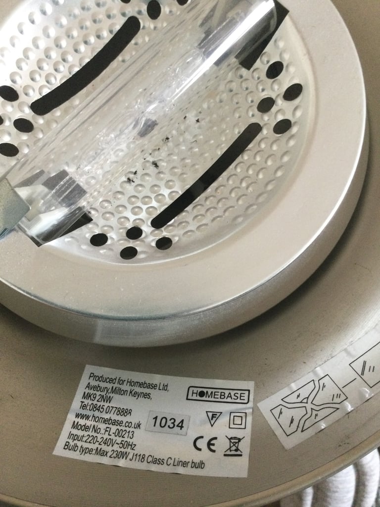 Uplighter Floor Lamp - Brushed Chrome, VGC