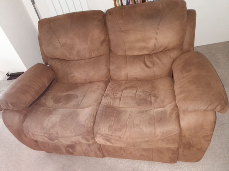 Soft leather 2 seater recliner sofa 