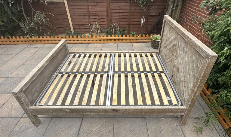 Barker & Stonehouse Reclaimed Wood 4FT6 Double Size Bed Frame - Great Condition