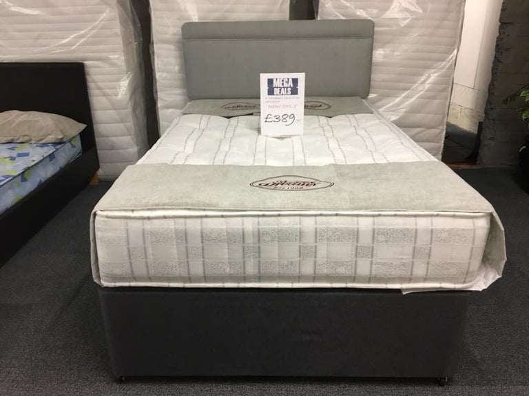 Elegant DIVAN 4FT6 Double Bed Base With Mattress & Storage >>>>> Amazing 20% Off >> COD >>