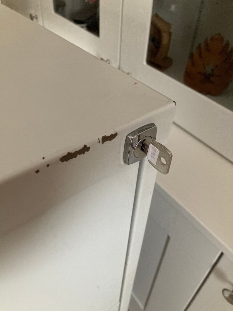 3-Drawer Grey Metal Filing Cabinet