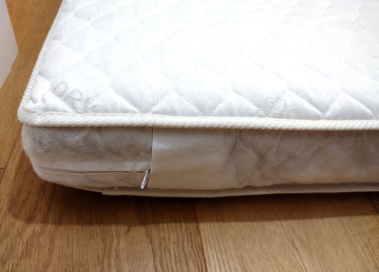 John Lewis Dry Feel Natural Coir Spring Cot Bed Mattress 140x70cm High Quality Pre-Owned